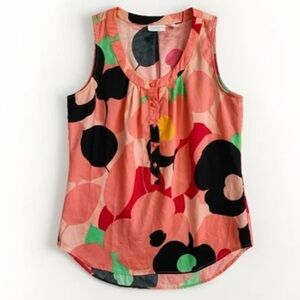 New York & Company Stretch Top Women’s Medium MCM Contemporary Floral Office